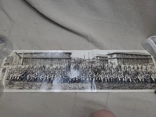 Ww2 US 1941 Military Base And Infantry Photos Lot Of 3, Original And Repro. MG