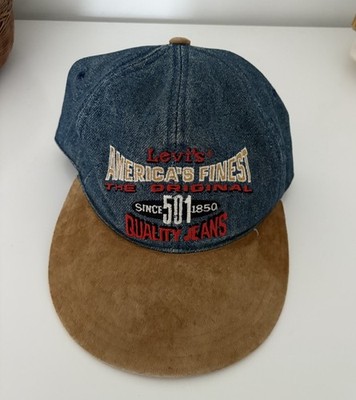 Levi s | Vintage 501 Americas Finest Original Denim Jean Suede Strapback Hat
