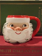 Rare Holt Howard 1959 Gold Starry Eyed Santa Mug- not winking, Japan
