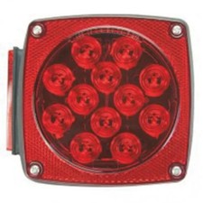 Trailer Tail Light Led Left-side Red Wstop And Turn Indicator 4-12 Square Trailer Tail Light Led Left-side Red Wstop And Turn Indicator 4-12 Square