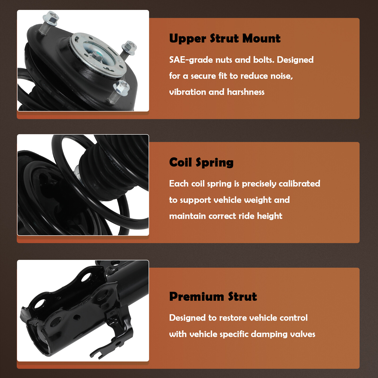 Front Complete Struts w/ Spring For 2011-2016 Scion tC 2012-2016 Toyota Prius V