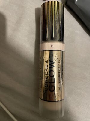 Revolution Conceal and Glow Foundation Shade F1 - Brandneu Versiegelt  