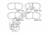 Breck BremsbeläGe Bremsbelegsatz Hinten FüR Hyundai I30 Kombi KIA Cee'd SW Pro