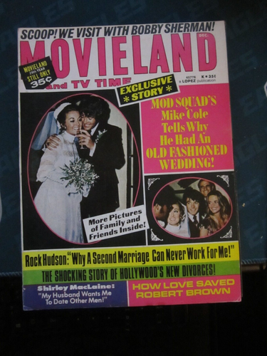 Movieland TV Time Magazine December 1971 Mod Squad Mike Cole Wedding