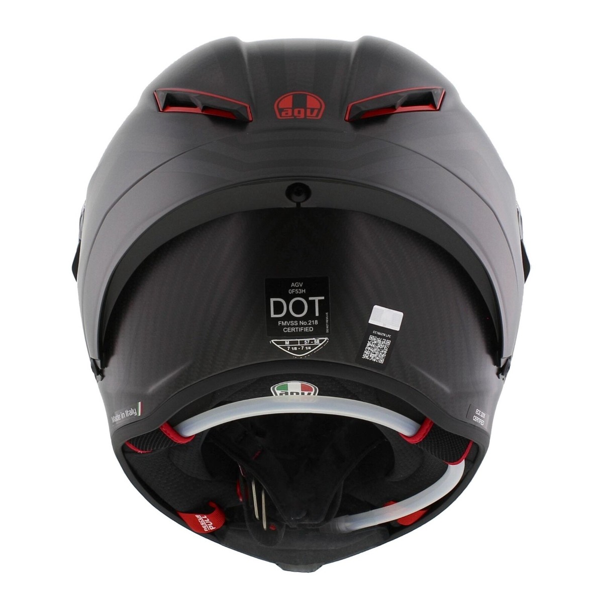 AGV Pista GP-RR Intrepido Motorcycle Helmet Matt Carbon Black Red