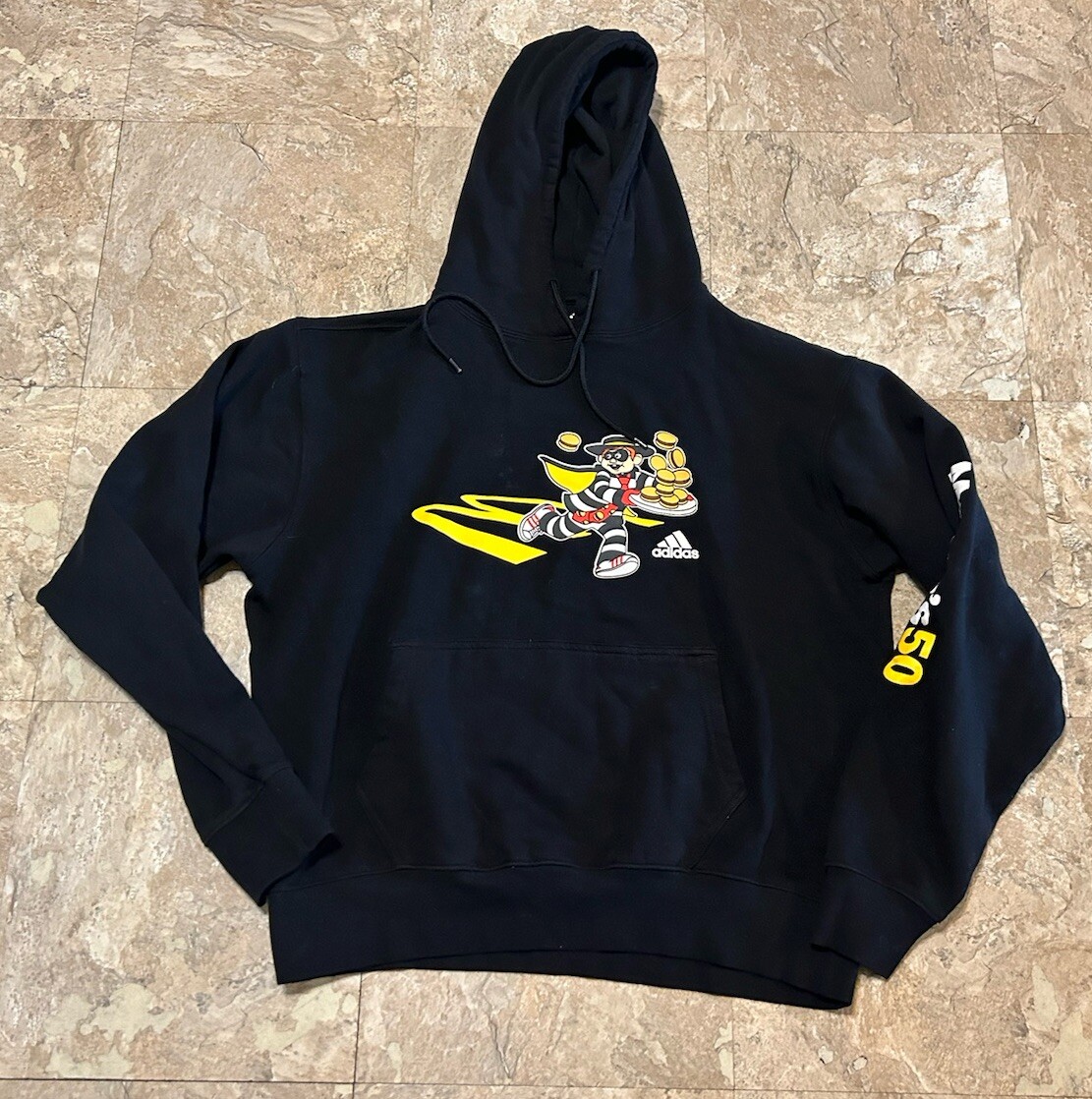 Adidas x McDonalds Hamburglar Maccas 50 Hoodie Sz L | eBay