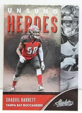 Shaquil Barrett 2020 Absolute Football Unsung Heroes Foil Insert Card #UH-SB