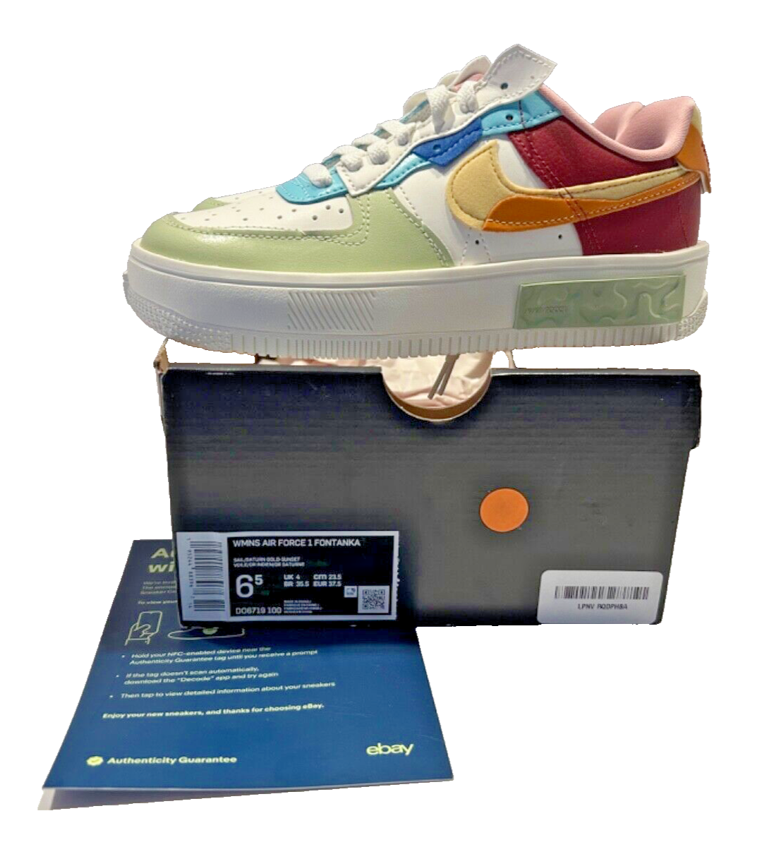 NEW NIKE WMNS AIR FORCE FONTANKA SAIL/SATURN GOLD [DO6719 100