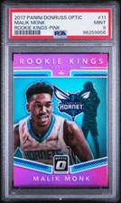 2017-18 Optic Malik Monk Rookie Kings Pink /25 PSA 9 RC Sacramento Kings Pop 1