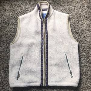 cream fleece vest
