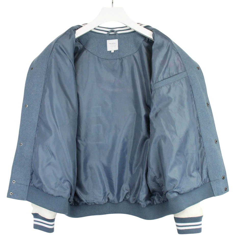 Mcneal Chaqueta Hombre 2XL Beisbol-Estilo Azul Logo Snaps Bomber Bolsillos Forro - Imagen 4 de 4