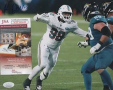 RAEKWON DAVIS MIAMI DOLPHINS SIGNED AUTOGRAPHED 8X10 PHOTO JSA WIT261625