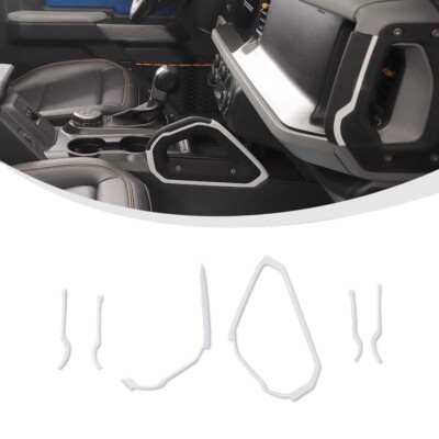 Center Console Handle Grab Decor Cover Trim Strips For Ford Bronco 2021-23 White