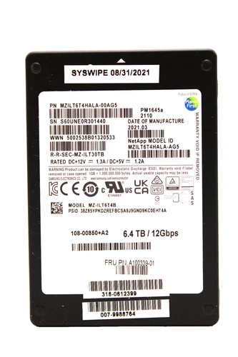 TESTED Samsung PM1645a 6.4TB (SAS) MZ-ILT6T4B (3 DWPD) 12Gb/s 2.5" 15mm SSD