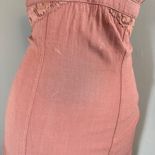 Intimately Free People Kira lace bodycon slip dress size small copper rose - Picture 5 of 11