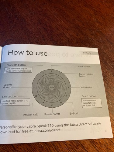 Jabra Speak 710 Portable Speakerphone - Picture 11 of 11