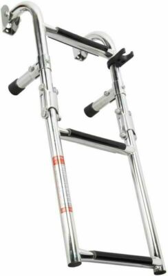 3/4/5/6 Step Boat Marine Ladder Telescoping Folding Platform Boarding Swim Step