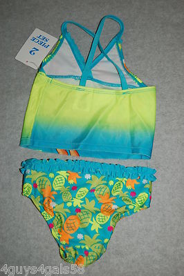 Toddler Girls Swimsuit DORA TANKINI SET Green Teal UNA FIESTA de