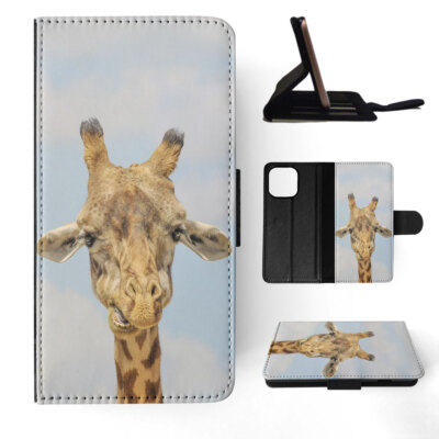 FLIP CASE FOR APPLE IPHONE|CUTE AFRICAN GIRAFFE ANIMAL #7