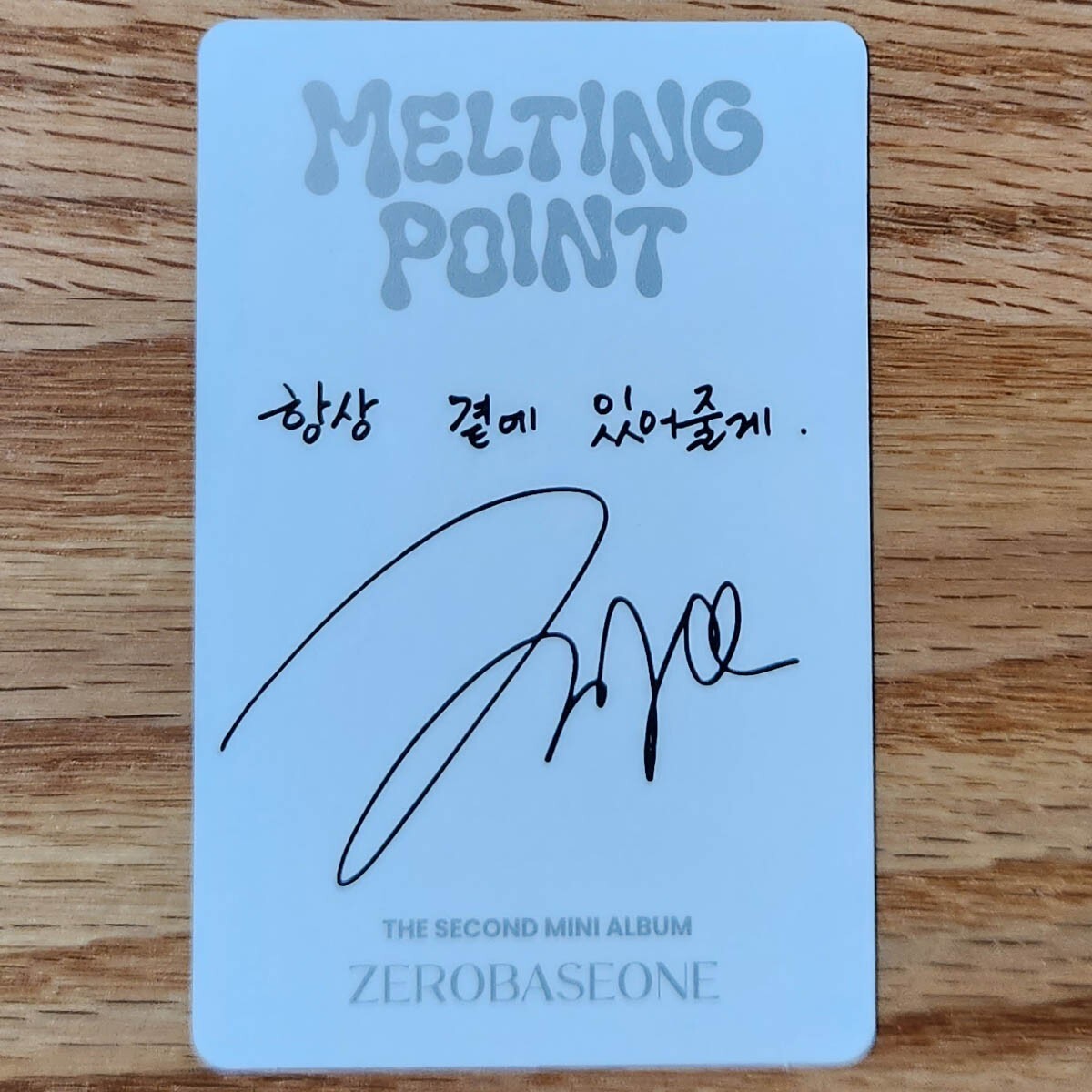 Zhang Hao Official Photocard Zerobaseone Melting Point ZB1