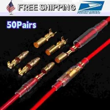 200PCS 4.0mm Insulated Bullet Terminals Male Female Crimp Wire Cable Connector