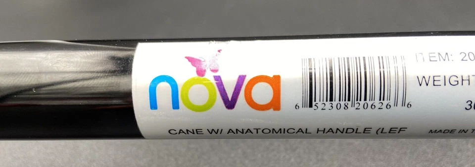 NOVA caña de azúcar para caminar 2066 punta cuádruple soporte solo mango anatómico izquierdo NUEVO Foto 3 de 4