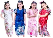 Traditional Princess Girl Kid Thai Costume Harmony School Special Occasion F Bow