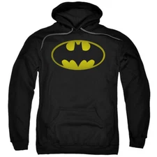 BATMAN WASHED BAT LOGO Licensed Adult Hooded Sweatshirt Hoodie SM-5XL