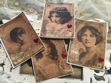 LARGE Vintage Ephemera Journal Cards Collage Junk Journal 4 LARGE