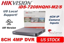 Ⲏіkvіsіon 8 CH 4MP ACUSENSE DVR iDS-7208HQHI-M2/S 4CH IP Camera No Hard Drive
