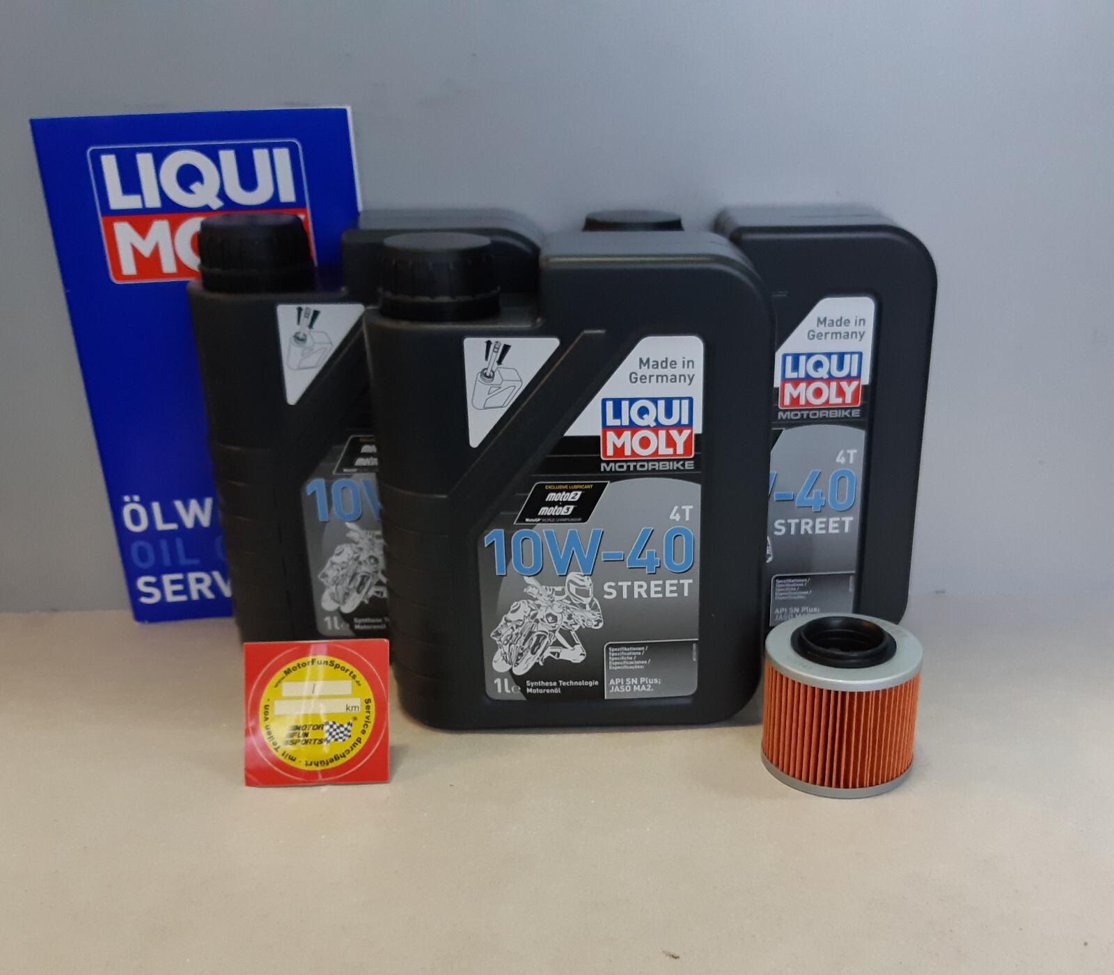 Oil change set BMW F 650 ST engine oil oil filter Liqui Moly