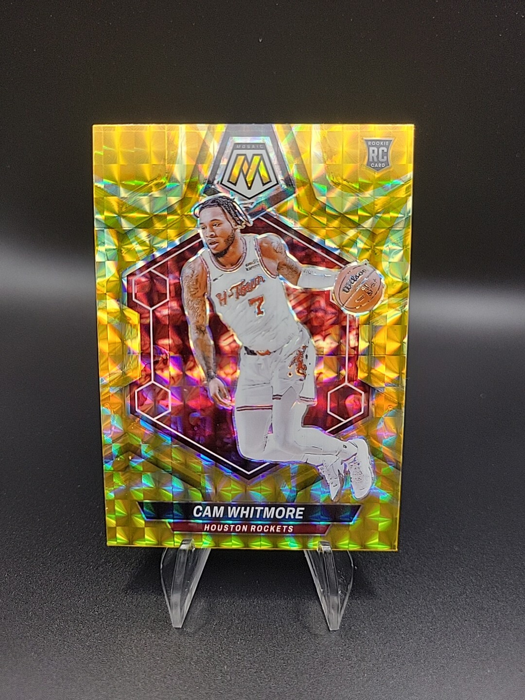 2023-24 Panini Mosaic Basketball Cam Whitmore Rookie RC Yellow Reactive #217