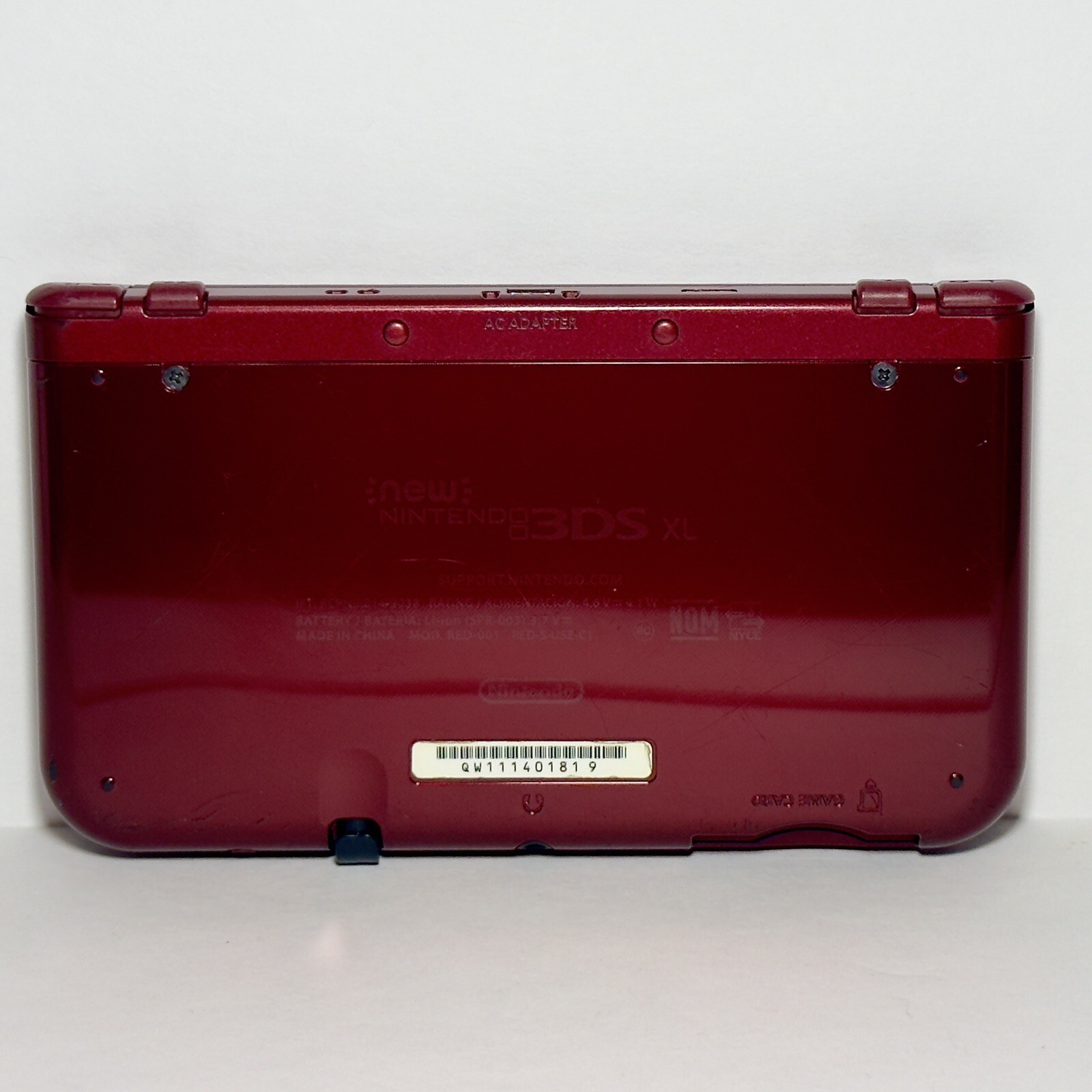 New Nintendo 3DS XL Console Red Handheld System & Charger Top IPS