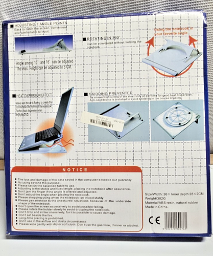 Notebook Holder Size A4. B5 Rotates 360 Adjustable NIB NEW - Photo 3/5