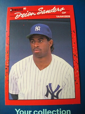 1990 Donruss Baseball Deion Sanders #427 New York Yankees Rookie