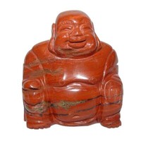 Jaspis Rot Gemasert Buddha Ca. 45 X 50 Mm Happy Buddha Sitzend
