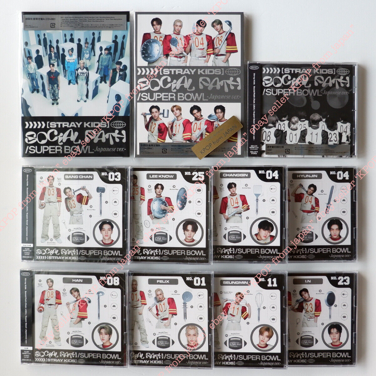 Stray Kids Social Path JAPAN A B Standard Solo FC POB Unit Stray Kids Social Path JAPAN A B Standard Solo FC POB Unit