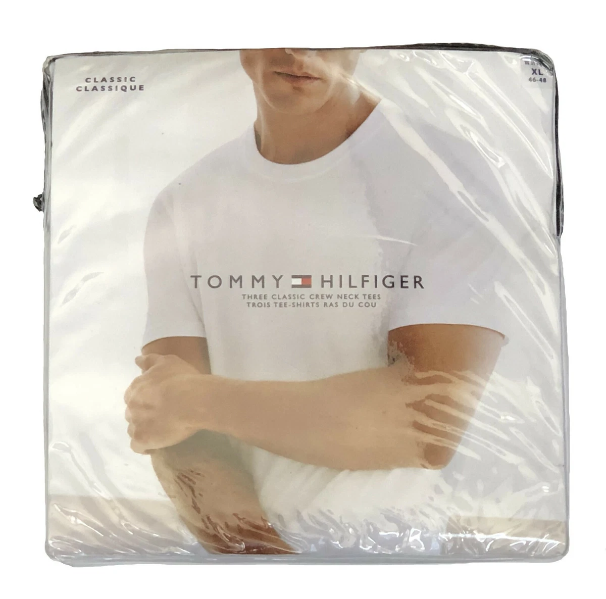 Tommy Hilfiger Men s Three Classic Short Sleeve Crew Neck Plain Tees Free Ship