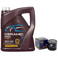 MotoröL Set 10W-40 Mannol 5 Liter + ÖLfilter SM 134 FüR Infiniti Nissan Subaru
