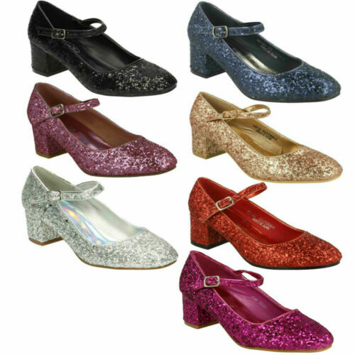 Chaussures De Fête Pour Fille Andanines - Détail Fleur Argentée Et Boucle Diamantée - Taille UK 3 - Neuf Avec Emballage