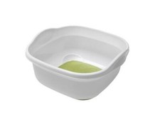 ADDIS 9L Soft touch Wave Washing Up Kitchen Bowl, White/ Grass Green 513672