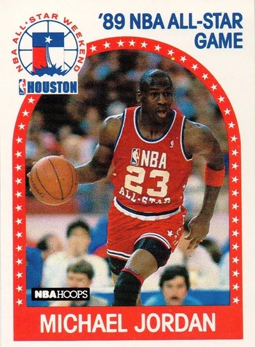 1989-90 HOOPS MICHAEL JORDAN ALL STAR #21 NBA BASKETBALL CARD