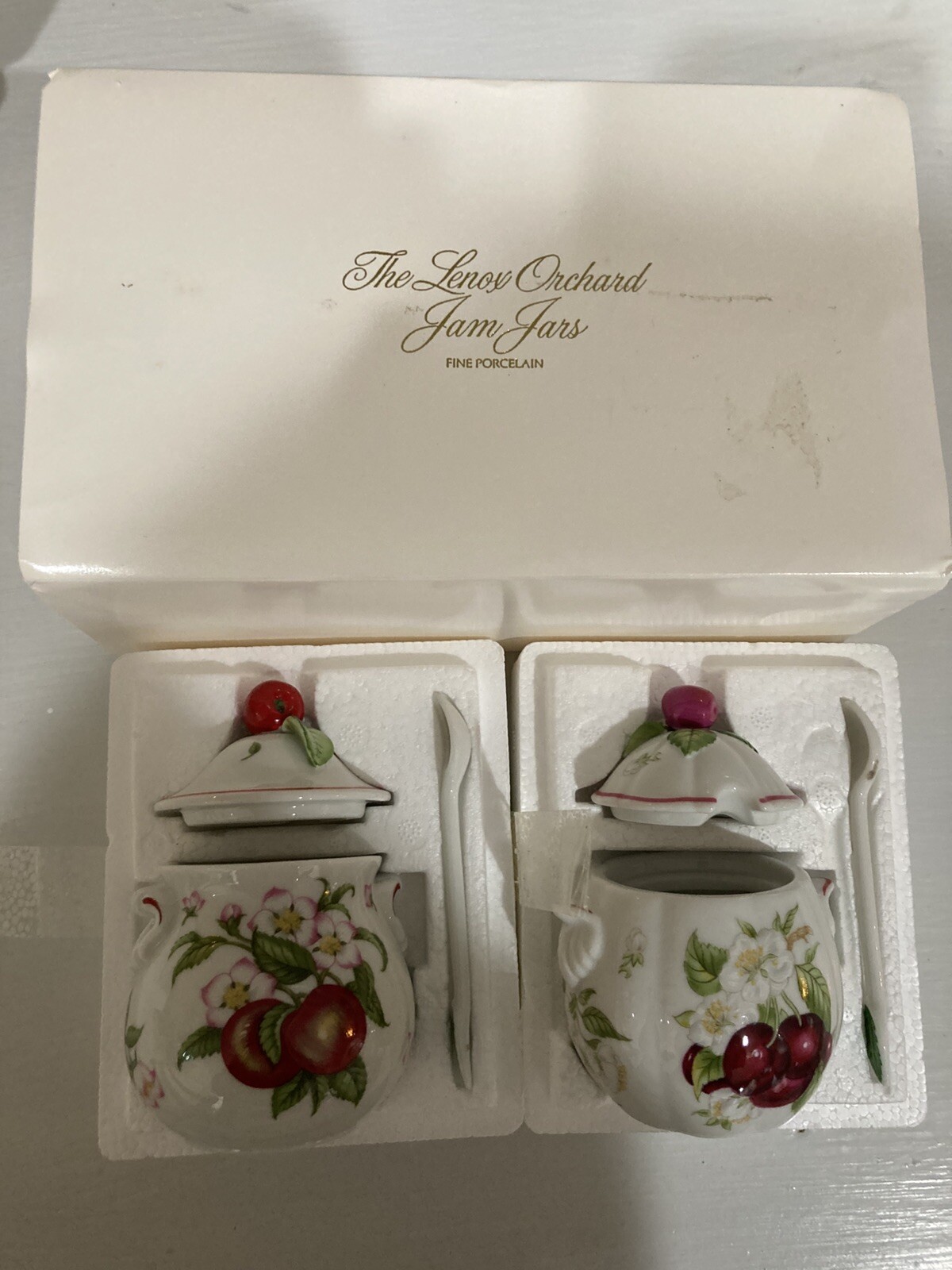 Lenox Orchard Jam Jar Set of 2 Elegant Glass Jars with Lids