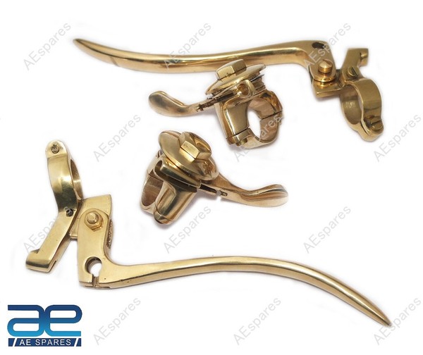 "Aespares Messing Hebel Set + Choke Hebel 7/8\" FüR Vintage Motorrad Ecs"-image