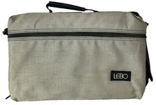 Vintage LEBO-30 Audio Cassette Tape Storage Holder-Travel Carry Tote-Gray