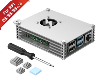 Raspberry pi 4 Aluminium Gehäuse für Pi 4 | 3B | 3B+ | 2B