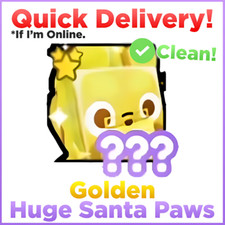 Roblox PSX Pet Simulator X Golden Huge Santa Paws 100 CLEAN  NOT TRANSFERRED 