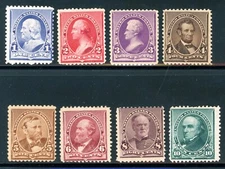 USAstamps Unused FVF US 1890 Regular Issue Scott 219 / 226 OG MH SCV $650+