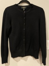 New Without Tag Charter Club Women s Cardigan Sweater 100 Cashmere Balck Size S