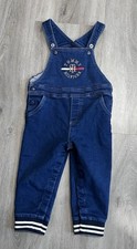 Tommy Hilfiger Baby Boys Denim Overalls Embroidered Logo Navy Blue 18M Classic